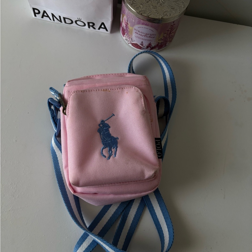 Polo by Ralph Lauren Pink and Blue Crossbody Bag